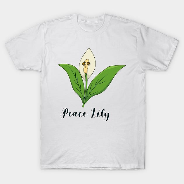 Peace Lily T-Shirt by bluerockproducts